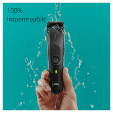 Carica l&#39;immagine nel visualizzatore di Gallery, Braun Regolabarba Tagliacapelli Uomo, Rasoio Elettrico Barba e Capelli, 10-In-1 Styling Kit Per Barba, Capelli, Corpo, Naso e Orecchie, 100 Minuti Di Utilizzo Senza Fili, Idea Regalo, MGK5445