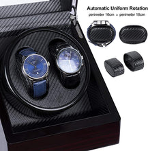Carica l'immagine nel visualizzatore di Gallery, Kalawen Scatola Carica Orologi Automatici con Motore Ultra-silenzioso per 2 Orologi da Polso Watch Winder di Pelle e Legno, Alimentazione da Cavo Adattatore/Batterie, 5 Programmi Regolabili Argento