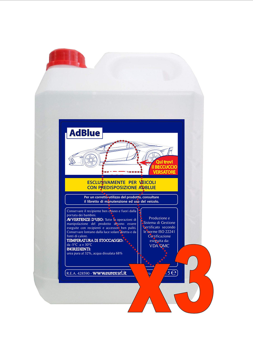 N. 3 AdBlue con urea al 32,50% Conforme alla Norma ISO 22241 alle... - Ilgrandebazar