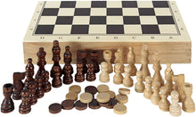 Carica l'immagine nel visualizzatore di Gallery, Aquamarine Games - Scacchi, Dama Backgammon, con confezione portatile in legno