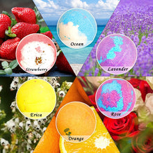 Carica l&#39;immagine nel visualizzatore di Gallery, EYEPICK Bombe da Bagno, 6PCS Sali da Bagno Rilassanti Effervescenti Fatto a Mano con Oli Essenziali Naturali, Pulito e Idratante Bath Bomb per Bambini, Donna, Uomo e Mamma, Regalo Compleanno o Feste