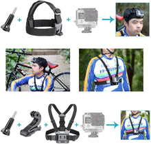 Carica l&#39;immagine nel visualizzatore di Gallery, Neewer 50-In-1 Kit di Accessori per Action Camera Compatibile con GoPro Hero 8 Max 7 6 5 4 Black GoPro 2018 Session Fusion Argento Bianco Insta360 DJI AKASO APEMAN Campark SJCAM Action Camera ecc.