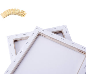 EXERZ Set da 5 tele per pittura/ Tele d'artista 40x30cm - 5 pezzi, Bianco - Ilgrandebazar