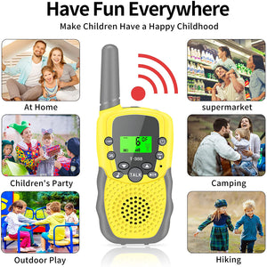 Fairwin Walkie Talkie, 8 Canali 3 Miglia di Raggio Walkie Talkie Bambini Giocattolo Regali per 3-12 Anni Ragazze o Ragazzi, Avventure all'Aria Aperta Escursionismo in Campeggio con Torcia