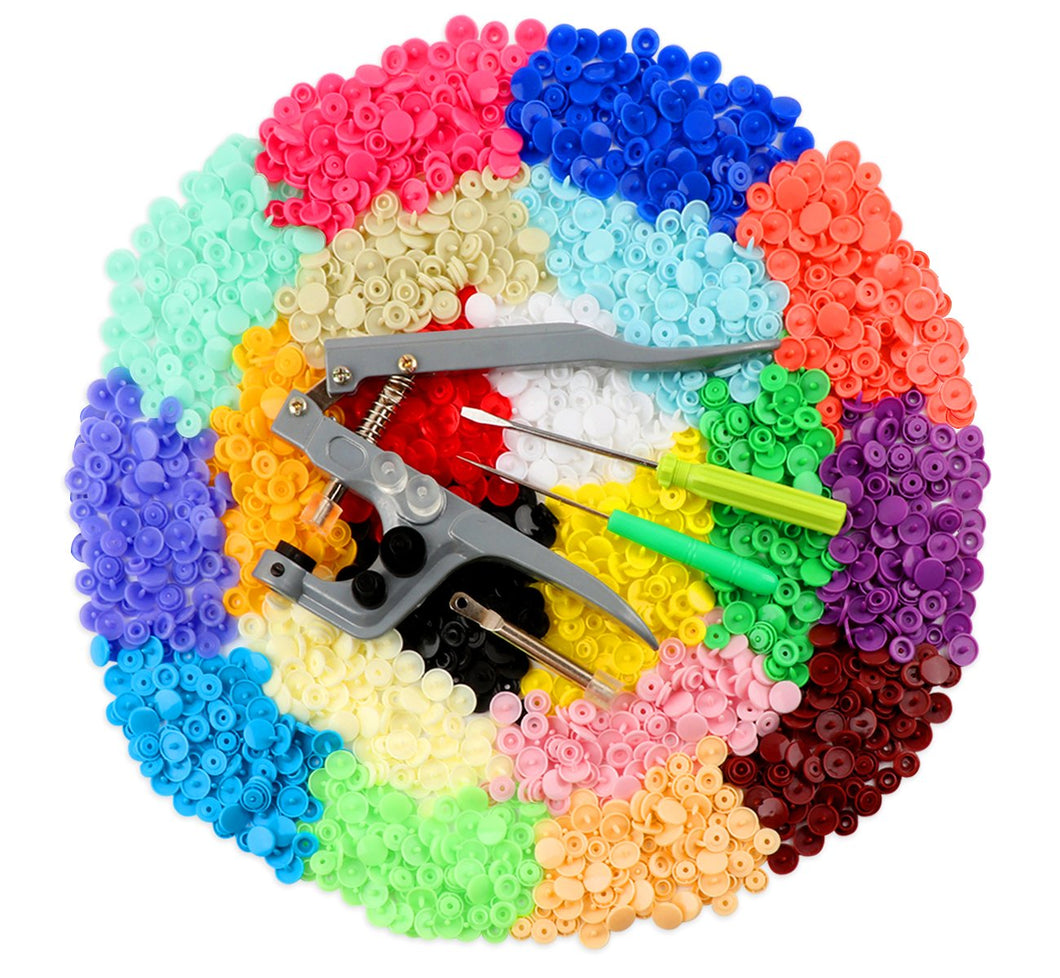 ilauke Bottoni a Pressione, 400pz 20 Colori 400pz, Multicolore - Ilgrandebazar