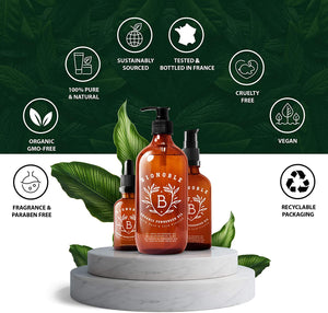 BIONOBLE OLIO DI RICINO PURO 100% Biologico e Pressato a Freddo | Kit Mascara, Pompa e Pipetta in Vetro | Capelli, Ciglia, Sopracciglia, Corpo, Viso e Barba | Bottiglia di Vetro | Castor Oil (50ml)