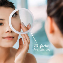 Carica l&#39;immagine nel visualizzatore di Gallery, Fantasia - Specchio ingrandente 10x, con ventosa, acrilico, ø Ø 15cm, Marrone - Ilgrandebazar