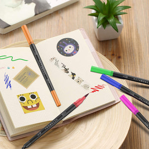 Hethrone Pennarelli Acquerello Professionali 100 Colori Brush Multicolore - Ilgrandebazar