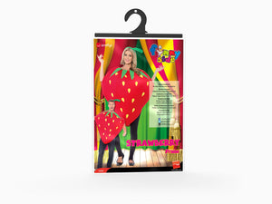 Smiffy's 43406 - Costume Rosso Fragola con Stampato Tabard Taglia unica, Rosa - Ilgrandebazar