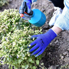 Carica l&#39;immagine nel visualizzatore di Gallery, Vgo,10 paia, Guanti, guanti da lavoro e giardinaggio in nitrile, 9/L, Blu