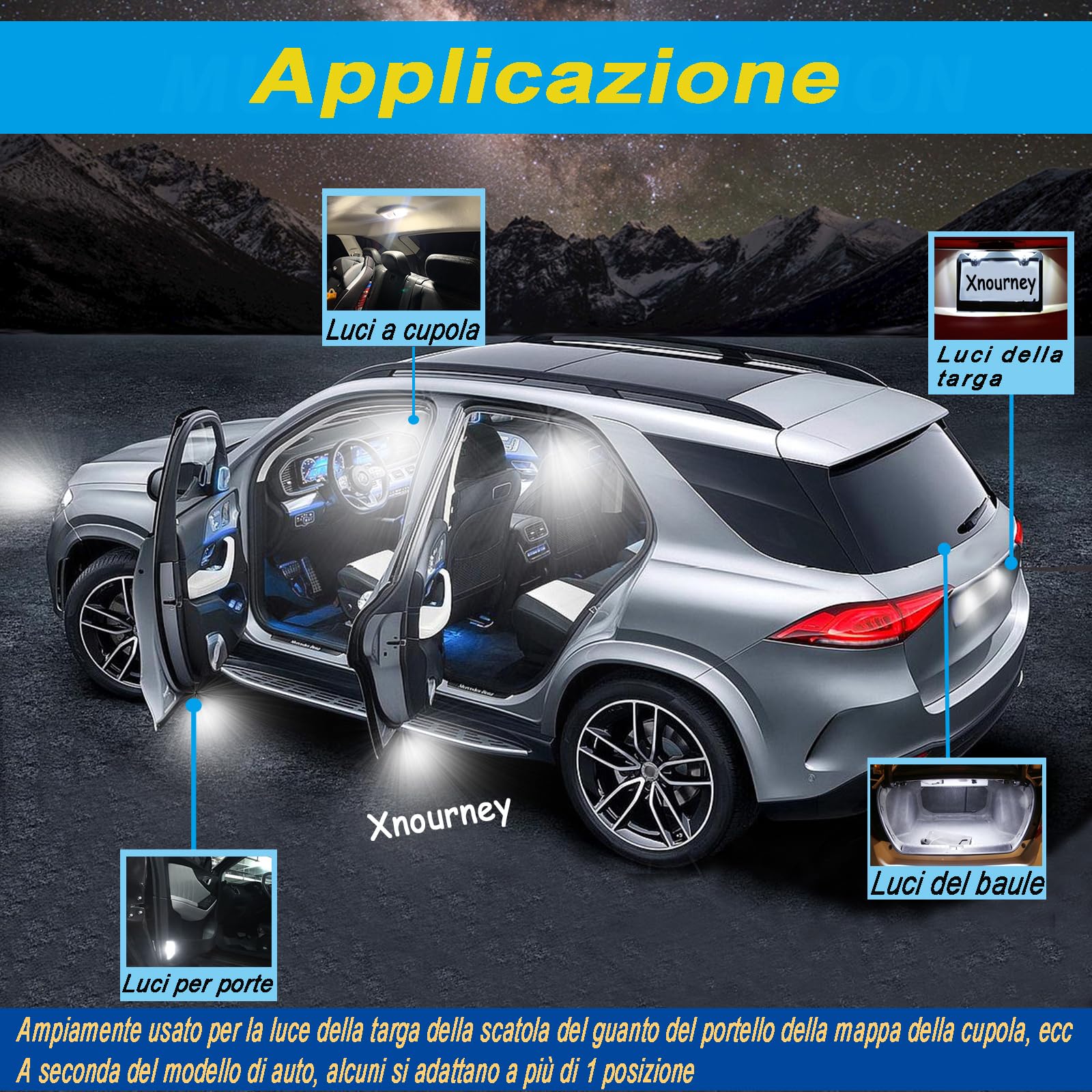 Lampadine LED W5W T10 OUSHI - 10 Pezzi Blu Ghiaccio 12V, Per Luci Auto Interne E Targa - Foto 6