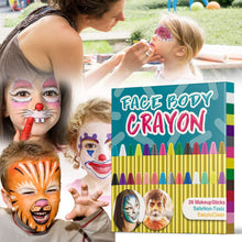 Carica l'immagine nel visualizzatore di Gallery, JamBer 28 Colori Face Paint, Face pastelli matite da Trucco sicure e atossiche per Bambini, Perfetto per Carnevale, Pasqua, Natale