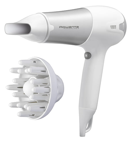 Rowenta CV5090F0 Powerline+ Asciugacapelli con Diffusore e Argento/Bianco - Ilgrandebazar