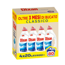 Carica l'immagine nel visualizzatore di Gallery, Dixan Classico, Detersivo Lavatrice Liquido, Tecnologia Pulito Profondo, profumazione classica, confezione da 80 Lavaggi