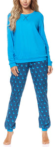 Merry Style Pigiama Manica Lunga Donna MS10-168(mélange Scuro Grigio, S) - Ilgrandebazar
