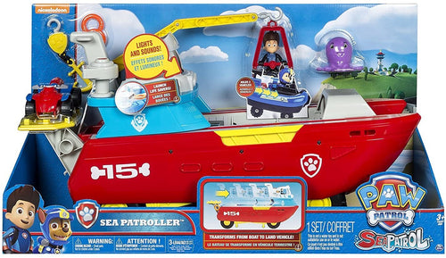 PAW Patrol Veicolo Sea Patroller, con Luci, Suoni e Trasformazioni, dai 3 Anni, 6037846