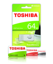 Carica l&#39;immagine nel visualizzatore di Gallery, Toshiba Hayabusa Pendrive 64GB, Chiavetta USB 2.0, 18 MB/s, 64 Gb, Bianco - Ilgrandebazar