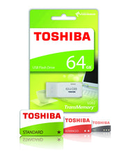 Carica l&#39;immagine nel visualizzatore di Gallery, Toshiba Hayabusa Pendrive 64GB, Chiavetta USB 2.0, 18 MB/s, 64 Gb, Bianco - Ilgrandebazar