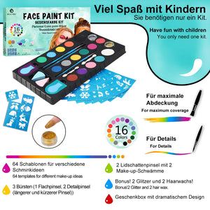 Truccabimbi Kit Trucco Viso Bambini Trucchi Carnevale Colori per... - Ilgrandebazar