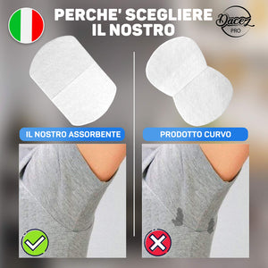 DacezPRO® Assorbenti Ascellari Uomo Donna Unisex 40/60 Pezzi 100% 40 pezzi - Ilgrandebazar