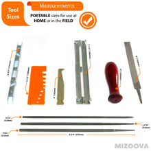 Carica l&#39;immagine nel visualizzatore di Gallery, MIZOOVA Affilatore per Motosega Kit Professionale 10 Pezzi Affilatura... - Ilgrandebazar