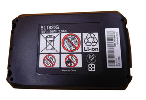 Sostituzione per batteria 2000mAh 18V BL1813G BL1811G BL1813G, Grigio - Ilgrandebazar