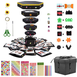 WisFox Explosion Box, Creativo Fai Da te a Sorpresa Esplosione Regalo Nero - Ilgrandebazar