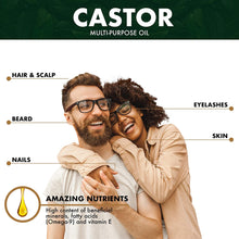 Carica l&#39;immagine nel visualizzatore di Gallery, BIONOBLE OLIO DI RICINO PURO 100% Biologico e Pressato a Freddo | Kit Mascara, Pompa e Pipetta in Vetro | Capelli, Ciglia, Sopracciglia, Corpo, Viso e Barba | Bottiglia di Vetro | Castor Oil (50ml)