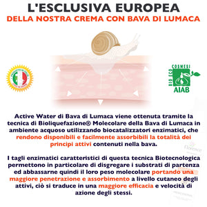 NUOVA 100 ML●Bio Crema 61% Bava di Lumaca con Acido Ialuronico PURO 100 ml - Ilgrandebazar