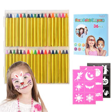 Carica l&#39;immagine nel visualizzatore di Gallery, Colori per Viso Bambini,Face Painting,36 Pastelli Truccare &amp; Corpo,... - Ilgrandebazar