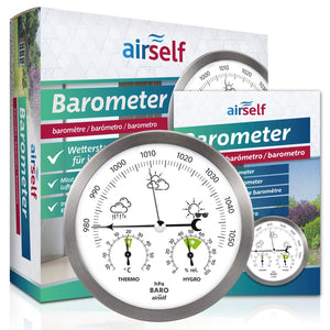 airself Stazione meteorologica analogica in Acciaio Inox - con Silber - Ilgrandebazar