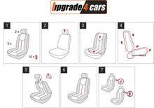 Carica l&#39;immagine nel visualizzatore di Gallery, Upgrade4cars Coprisedili Auto Universale, B1 Nero Grigio - Anteriore - Ilgrandebazar