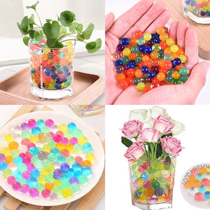 McNory Perline in Gel Colorate d'Acqua per Vasi Vetro, 60000 Pezzi Non Tossici Water Beads Perle, Cristalli Palline Che Si Gonfiano in Acqua, Terreno in Gelatina Acqua Perlina di Cristallo Decorativi