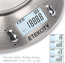 Carica l&#39;immagine nel visualizzatore di Gallery, Etekcity Bilancia da Cucina Elettronica in Acciaio Inossidabile 5kg/ Argento - Ilgrandebazar