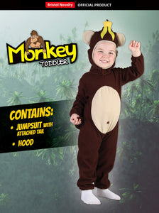Bristol Novelty Costume da Scimmia per Bambini Età 2-3 anni XS, Beige - Ilgrandebazar