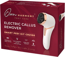 Carica l&#39;immagine nel visualizzatore di Gallery, Own Harmony Roll Pedicure Elettrico Ricaricabile CR2100 - Cura dei Piedi Attrezzi Professionale per Talloni Screpolati e Pelle Secca - Potente Lima Elettrica per Calli e Duroni con 3 Rulli (Cavo USB)