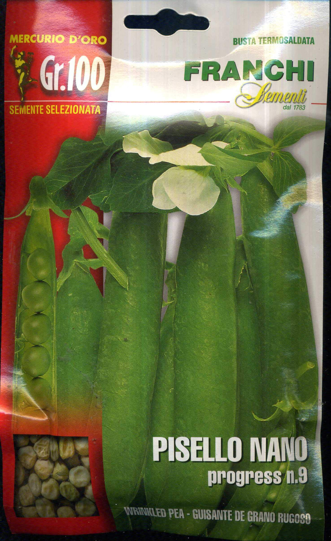 Franchi sementi di qualità piselli nani, mezza rama, 100 grammi - Ilgrandebazar