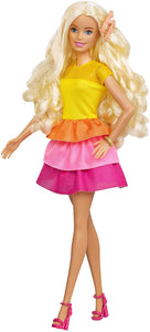 Barbie- Ricci Perfetti, Bambola Bionda con Capelli Lunghi da Pettinare con Pettine, Bigodini e Accessori, Giocattolo per Bambini 3+ Anni, GBK24