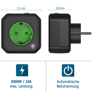 ANSMANN Presa AES1 a Timer programmabile - temporizzata con spina Nero - Ilgrandebazar