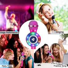 Carica l&#39;immagine nel visualizzatore di Gallery, Microfono Karaoke Bluetooth, FISHOAKY 4.1 Wireless Bambini Karaoke, Portatile Karaoke Microfono con Altoparlante per Cantare, Funzione Eco, Compatibile con Android/iOS o Smartphone