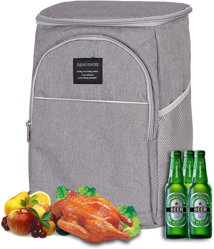 Borsa Pranzo Borsa Termica Borsa Pranzo Grande Picnic Borsa a Prova di perdite con Tracolla Regolabile, Kit Pranzo per Campeggio, Pesca, Barbecue, 18L