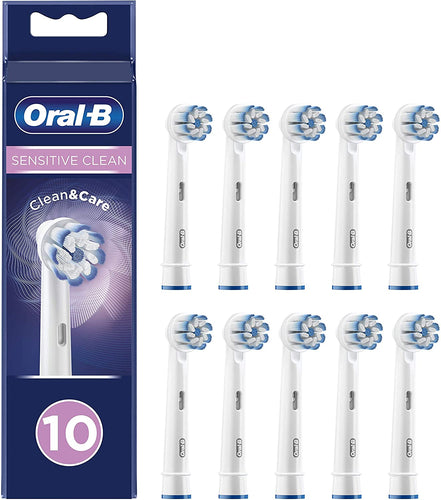 Oral-B Sensitive Clean - Testine di Ricambio per Spazzolino Elettrico, Confezione da 10 Pezzi, Idea Regalo Natale