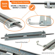 Carica l&#39;immagine nel visualizzatore di Gallery, MIZOOVA Affilatore per Motosega Kit Professionale 10 Pezzi Affilatura... - Ilgrandebazar