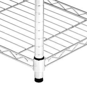 AmazonBasics - Scaffalatura a 5 ripiani, su rotelle, Cromo - Ilgrandebazar