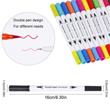 Carica l&#39;immagine nel visualizzatore di Gallery, Pennarelli Acquarelli Colore Brush Pen Doppio 24 Pezzi con Punta 24 Colori - Ilgrandebazar
