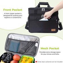 Carica l&#39;immagine nel visualizzatore di Gallery, Lifewit Borsa Termica Porta Pranzo Frigo Isoterma per 23 L, Nero - Ilgrandebazar