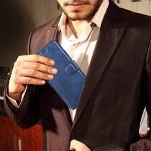 Carica l'immagine nel visualizzatore di Gallery, LeYi Cover Xiaomi Redmi 9C con HD Pellicola Protettiva,Custodia Magnetica Flip Pelle Libro Silicone TPU Bumper Portafoglio Skin Morbida Fondina Antiurto Case per Telefono Redmi 9C,Blu