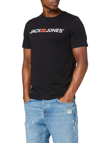 JACK & JONES Jjecorp Logo Tee SS Crew Neck XS, Nero (Black Detail: Slim Fit) - Ilgrandebazar
