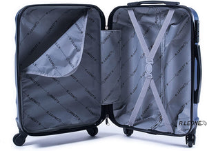 R.Leone Valigia Trolley Bagaglio a mano Rigido Ultraleggero in ABS 4 Ruote Autonome (Blu, 2037 Valigia 55x40x20cm)