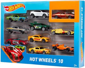 Hot Wheels-54886 Set Macchinine da 10 Veicoli in Scala 1:64, con Decorazioni Mozzafiato, da Collezionare, Single, 54886 10 Veicoli Single